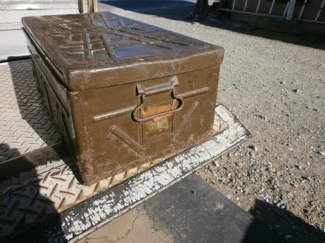旧日本軍　将校　軍用トランク メタルケース 第5676部隊