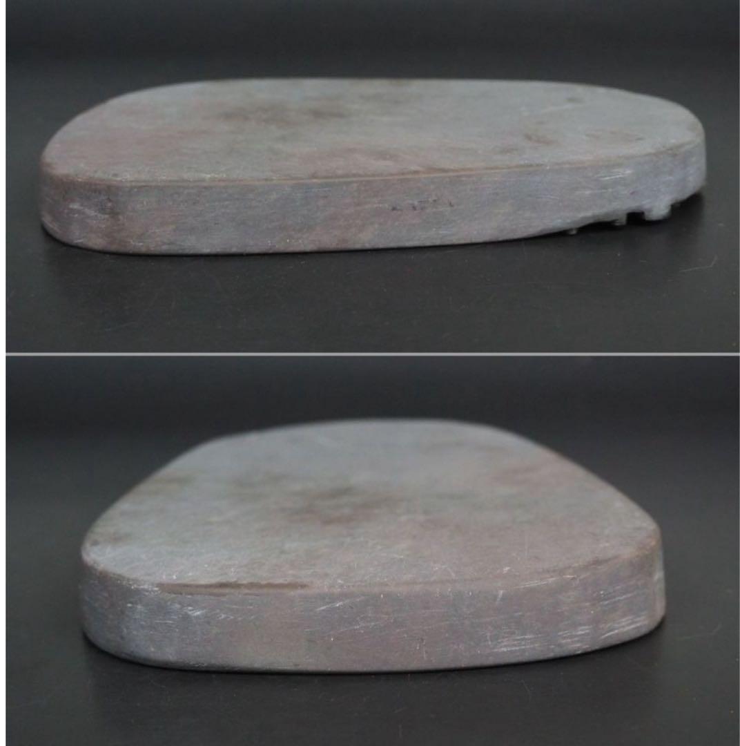 送料無料 時代物　雲龍紋彫端渓硯　書道具