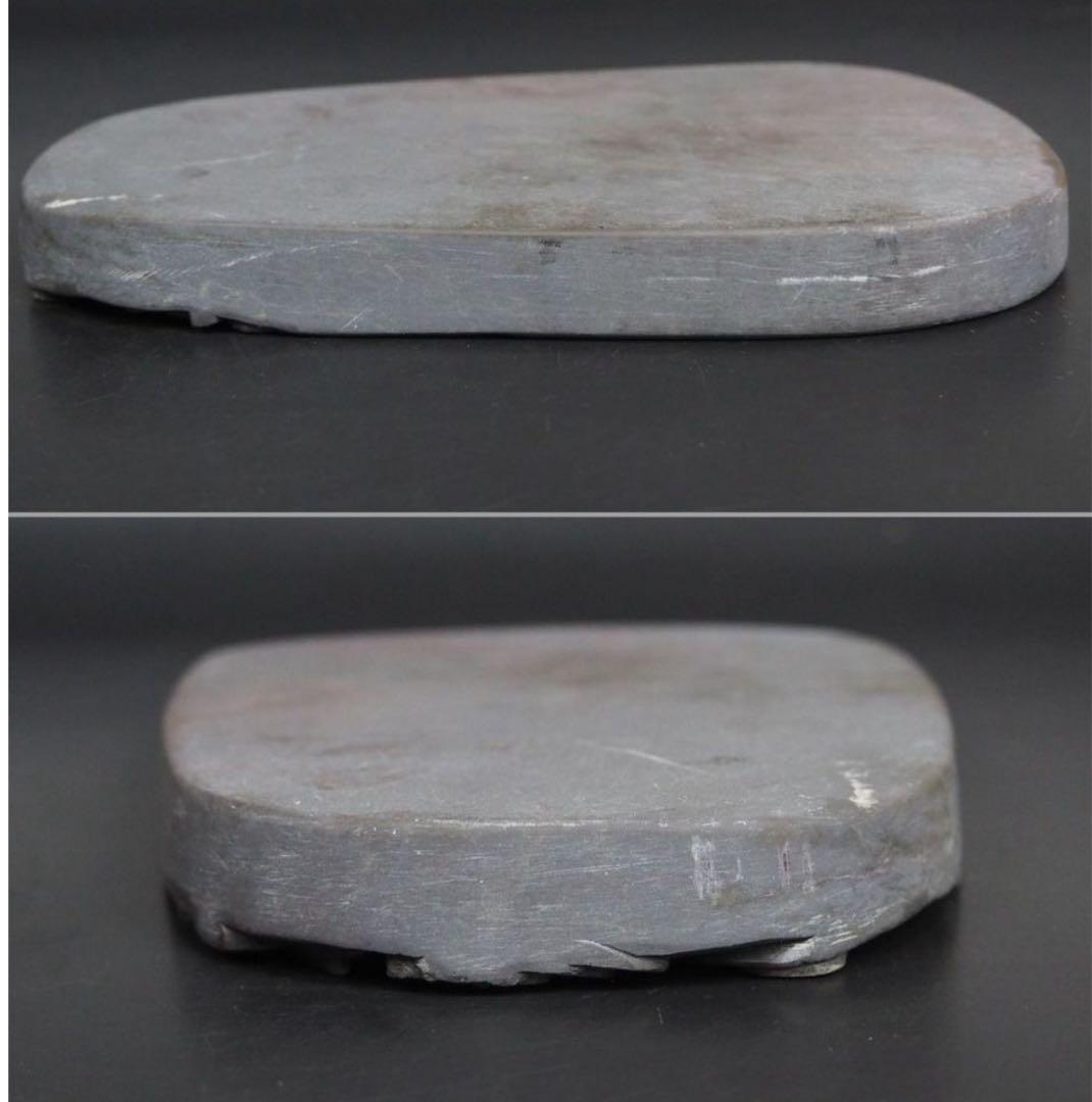 送料無料 時代物　雲龍紋彫端渓硯　書道具