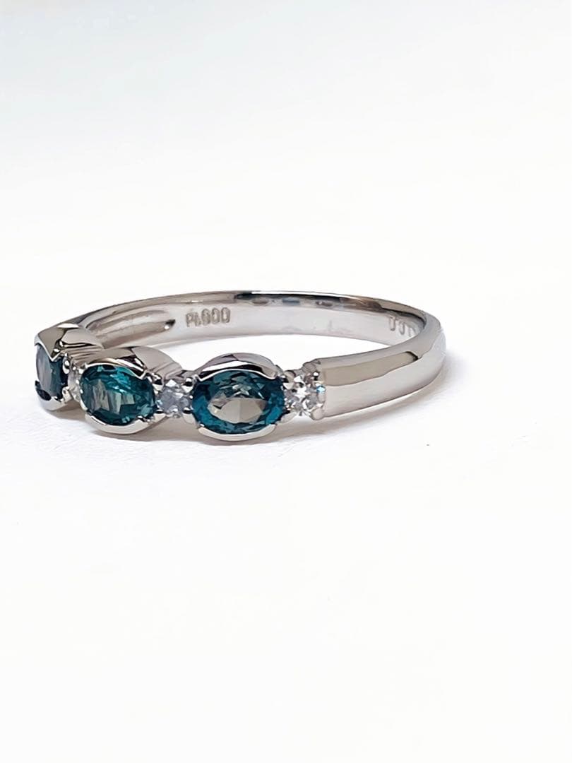 に*-様 アレキサンドライト プラチナファッションリング ダイヤモンド #12