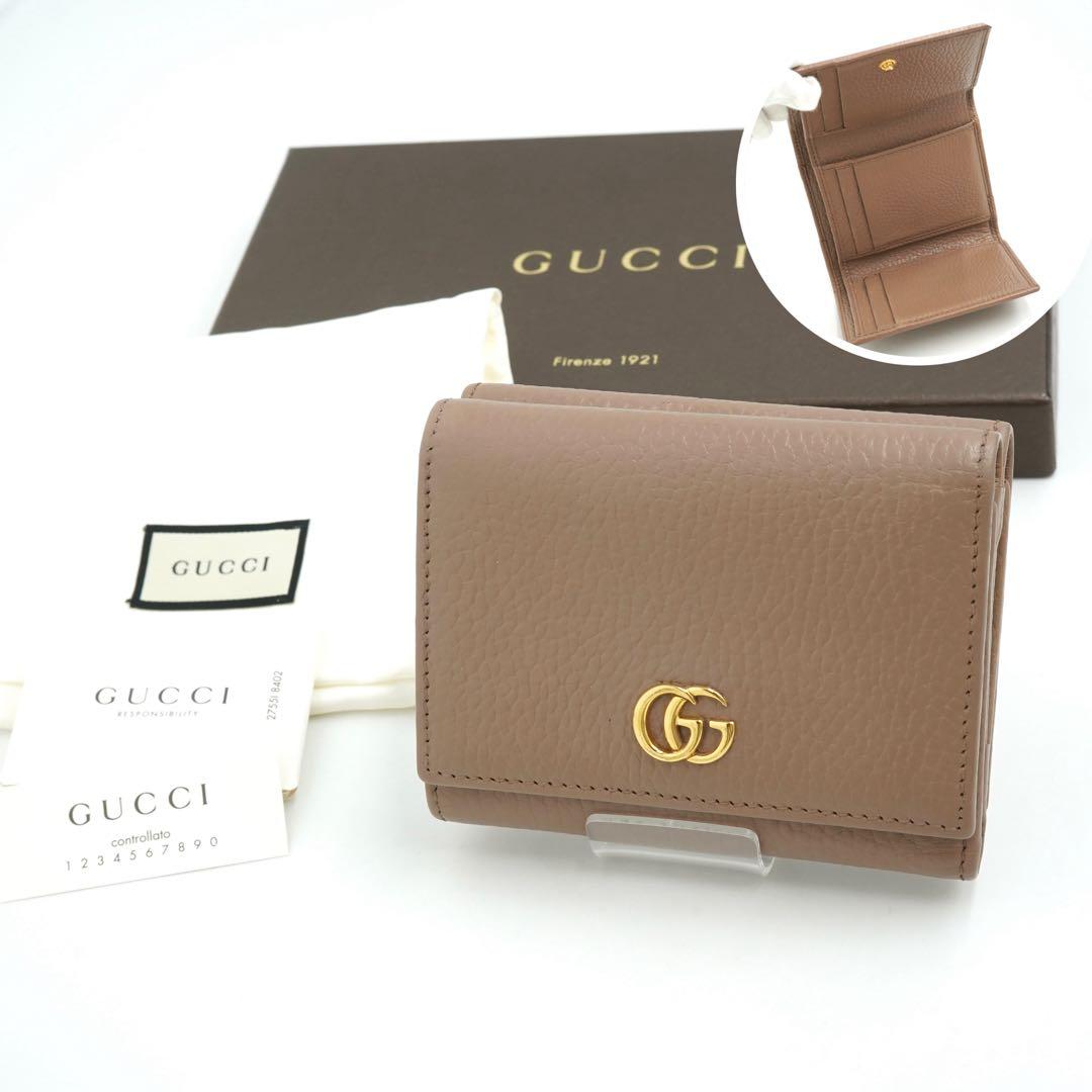 ✨新品未使用✨　GUCCI ミニ財布　マーモント　GGロゴ エンボスロゴ