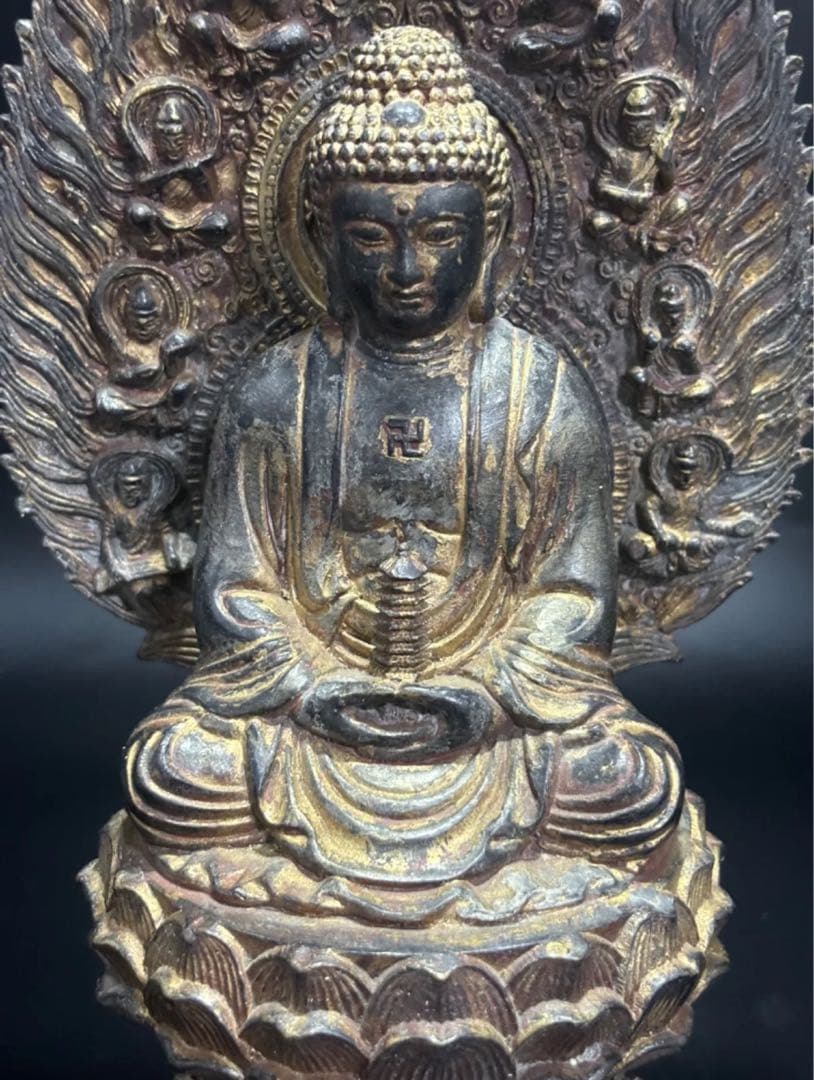 銅製　仏像 細かい彫刻　お釈迦様 釈迦如来