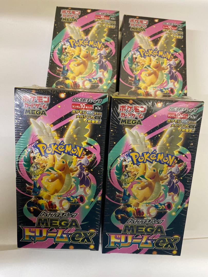 ポケモンカード メドリームex4個ボックスシュリンク付き