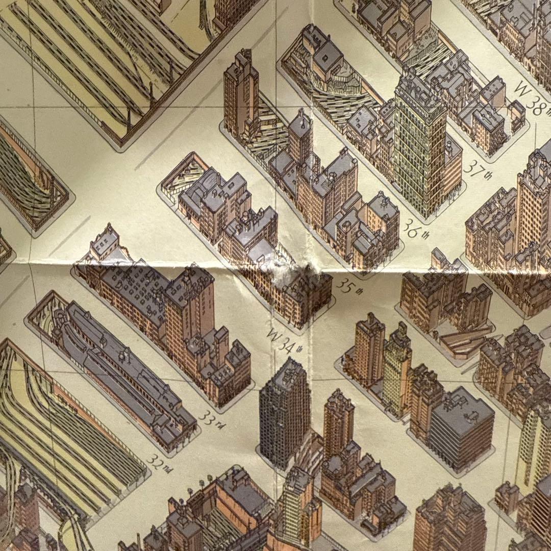 【貴重！】1963年 ニューヨーク 古地図 Bollmann