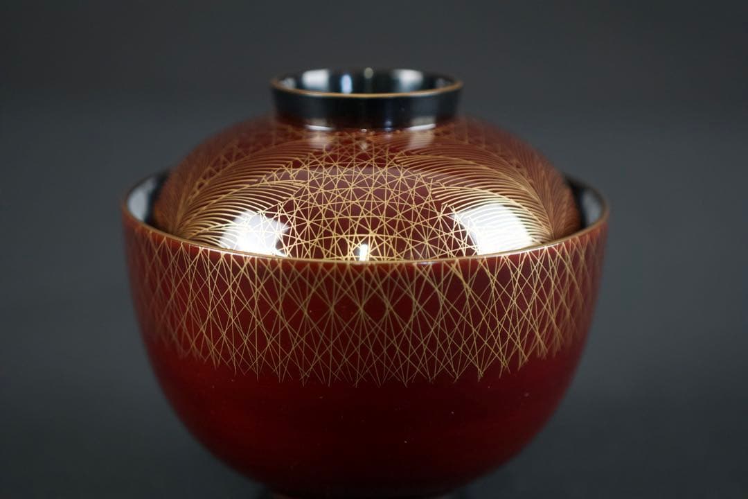 平安象彦　武蔵野椀　5客　箱付　漆器　蒔絵