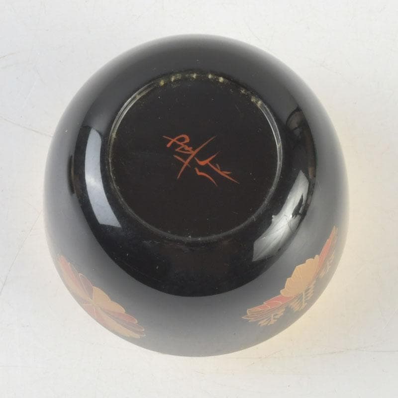 茶道具　松村建作　高台寺蒔絵　内金溜　棗　共箱　V　9287