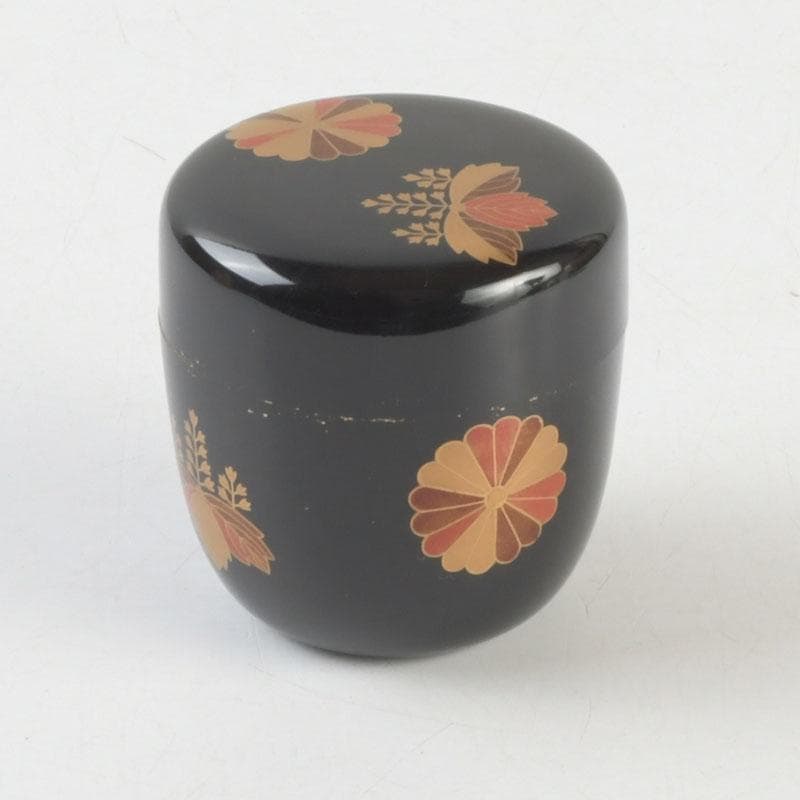 茶道具　松村建作　高台寺蒔絵　内金溜　棗　共箱　V　9287