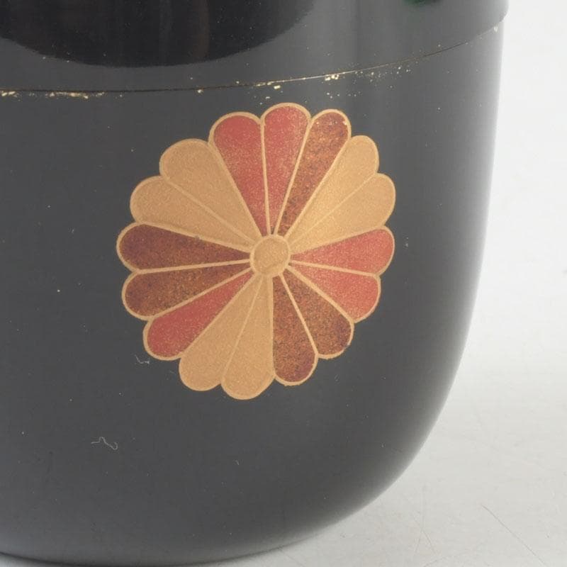 茶道具　松村建作　高台寺蒔絵　内金溜　棗　共箱　V　9287