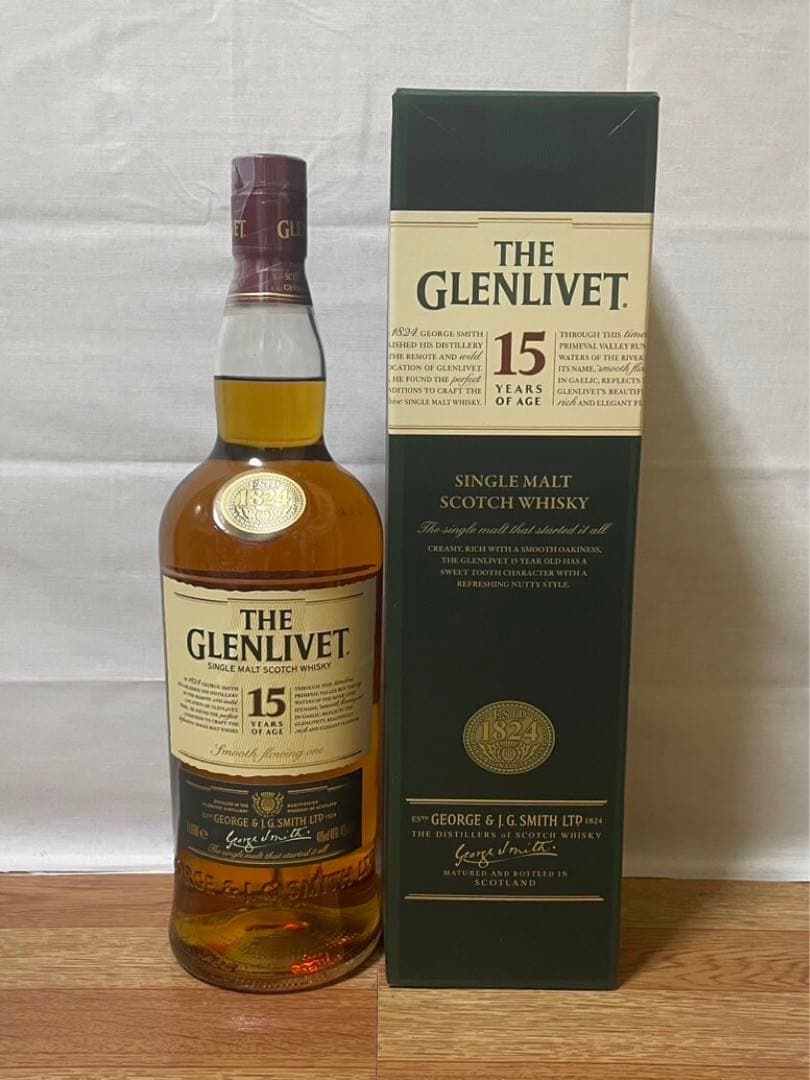 旧ボトル グレンリベット15年&グレンリベット18年 1L 2本