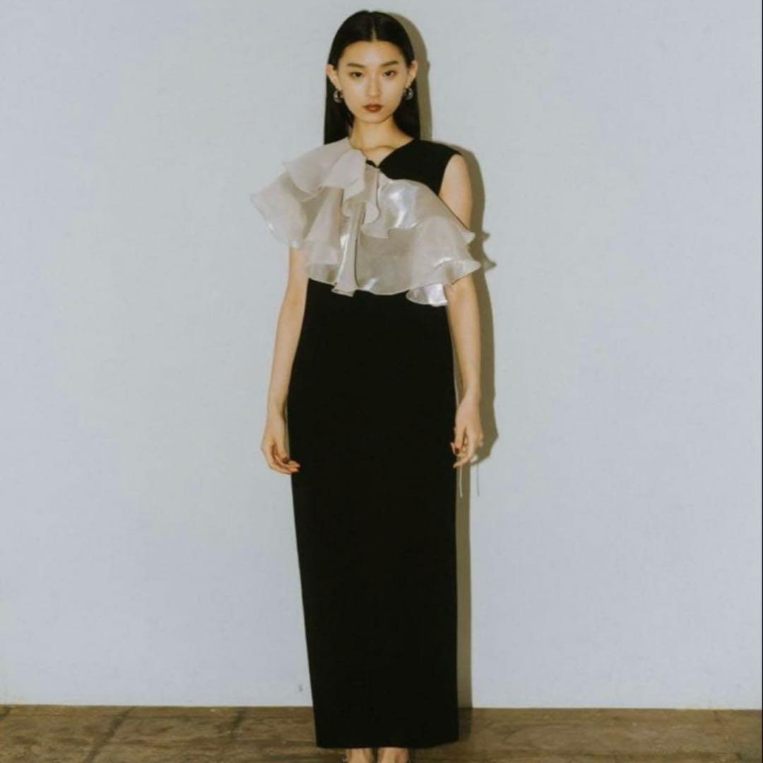 ANDRESD ドレス　glossy multi ruffle dress りこ