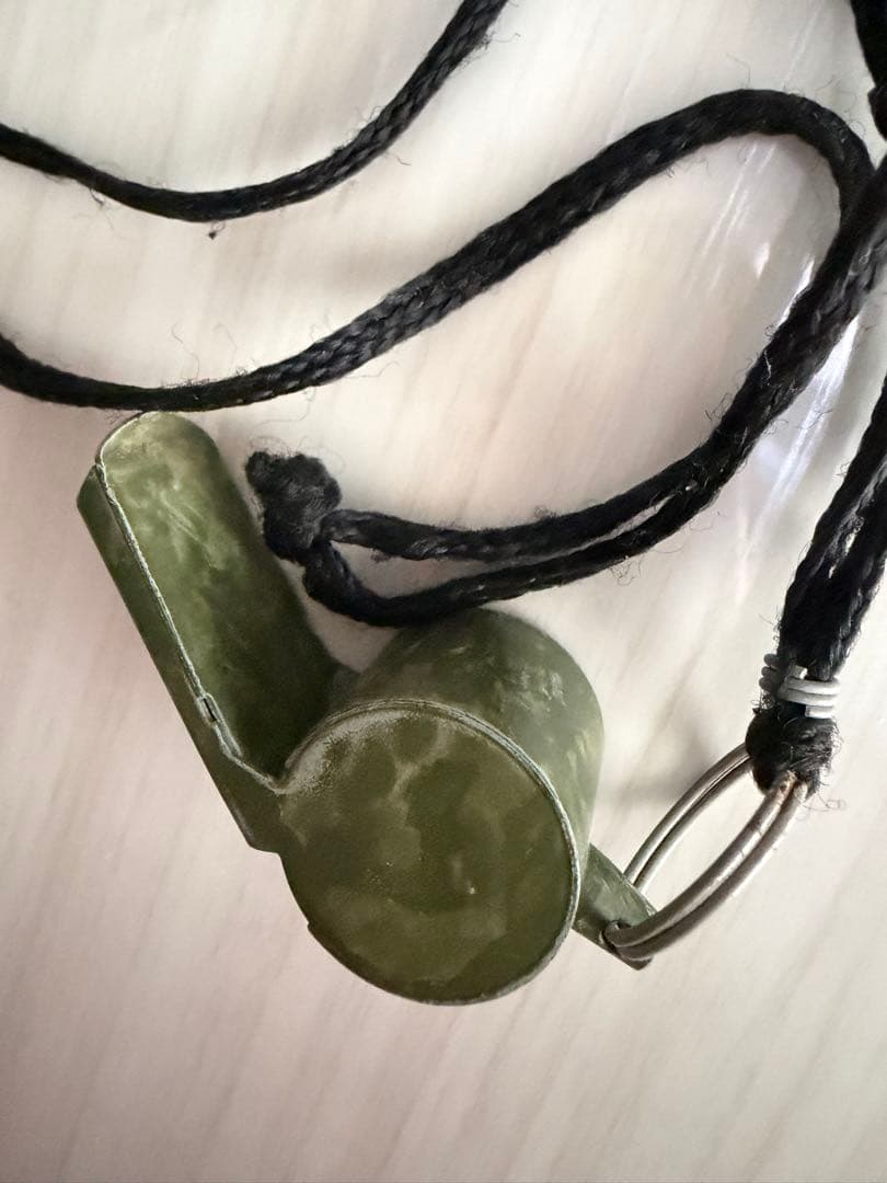 真鍮製ホイッスル　ミリタリー　グリーン