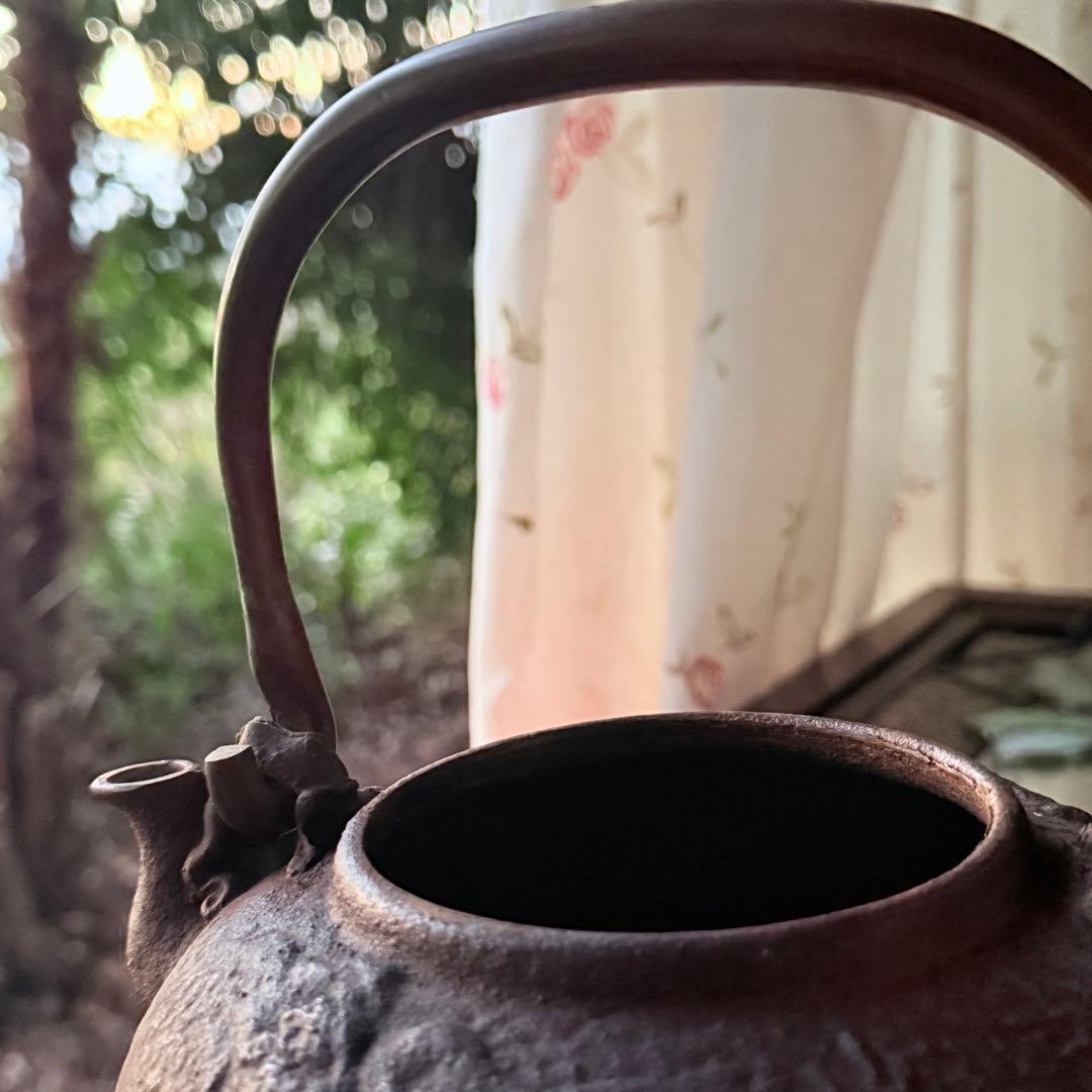 超限定1月2日20時迄‼️あったまろTETSUBIN 亀文堂姥口陽刻「松風」銘鉄瓶