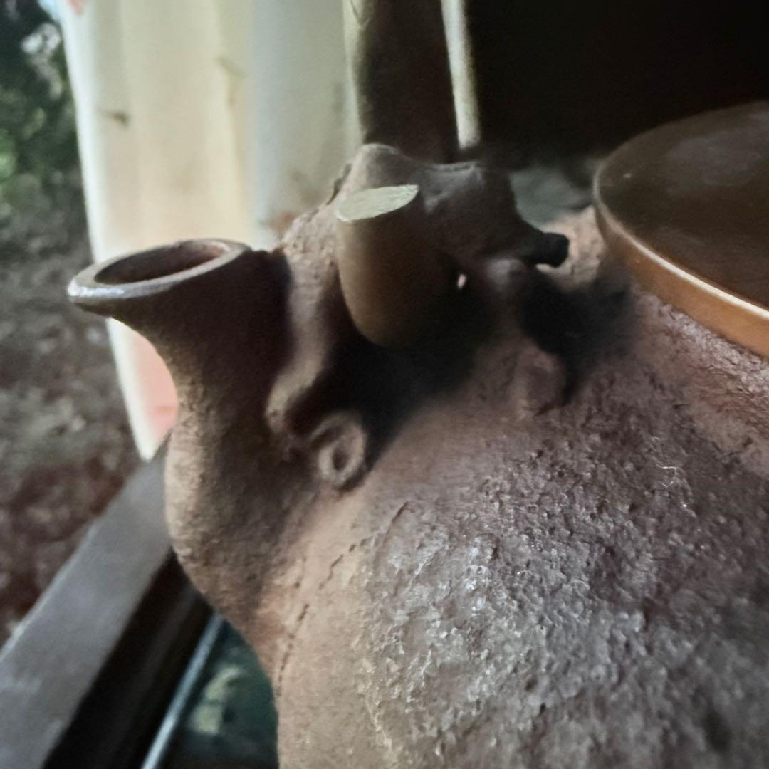 超限定1月2日20時迄‼️あったまろTETSUBIN 亀文堂姥口陽刻「松風」銘鉄瓶