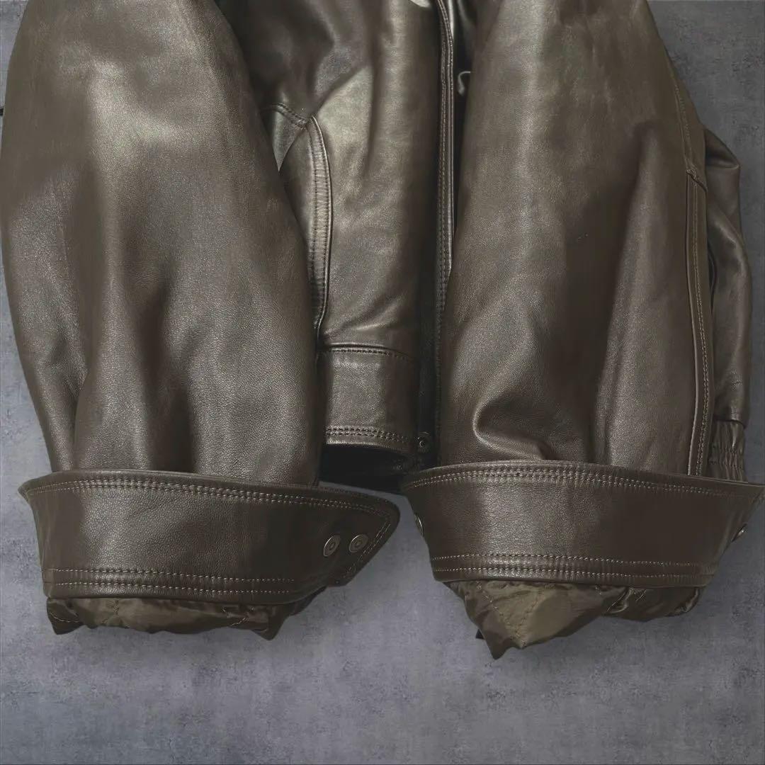 【美品】 ピエールバルマン レザーブルゾン ラムレザー 短丈 ブラウン 90s