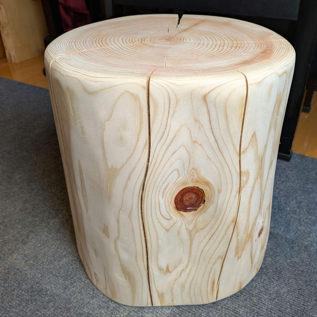 檜　切り株　丸太　椅子　スツール　 高さ約36㎝