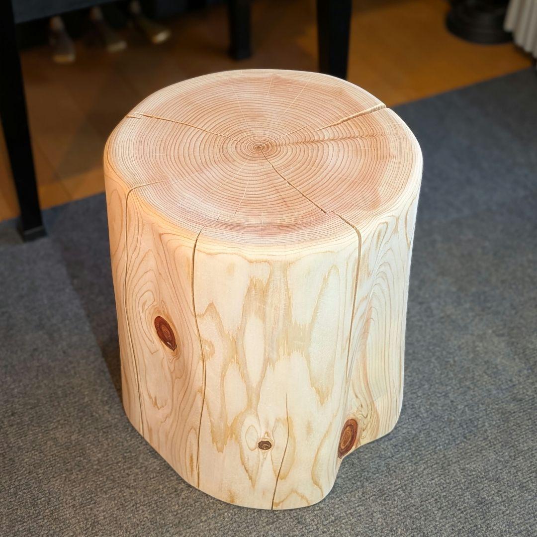 檜　切り株　丸太　椅子　スツール　 高さ約36㎝