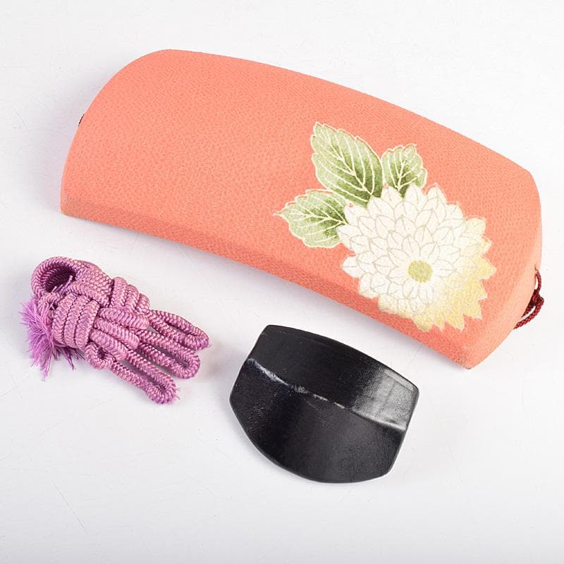 和楽器　弦楽器　唐木紫檀棹　金細三味線　ハードケース付　M　R9317B