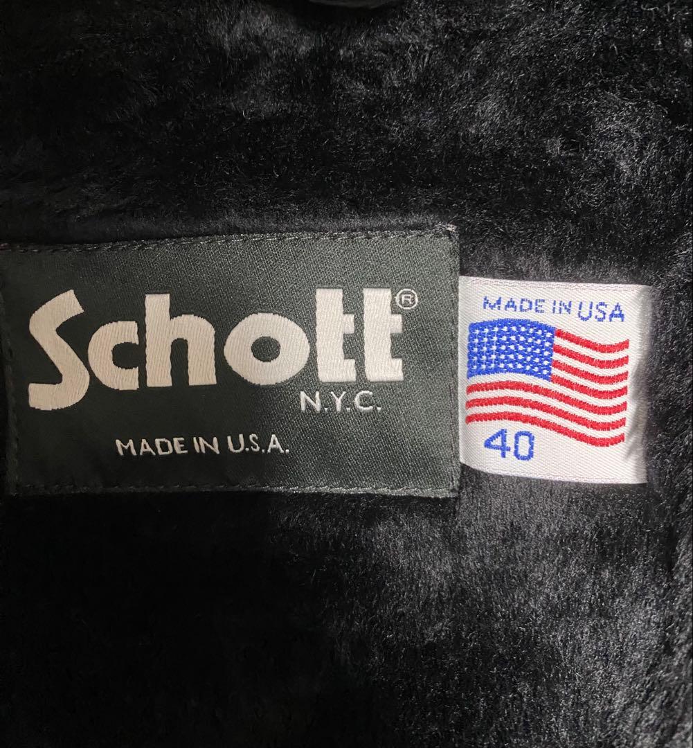 Schott レザー シングルライダースジャケット　サイズ40 64109