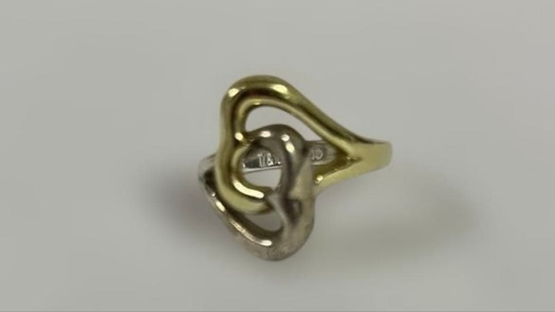 ティファニーダブルハートコンビリング