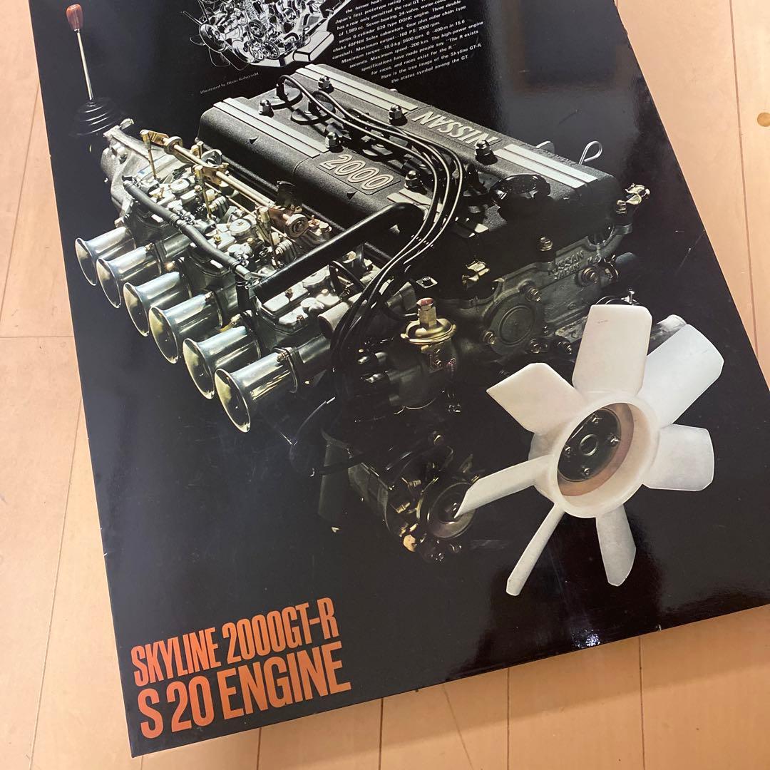 超希少　日産スカイライン　ケンメリGT-R発表記念　S20エンジンポスターパネル