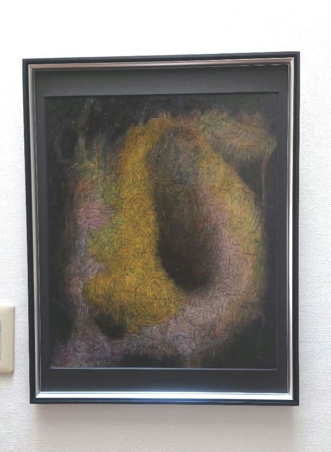 油彩～巣～ 額装 絵画 インテリア 抽象画 油絵 原画