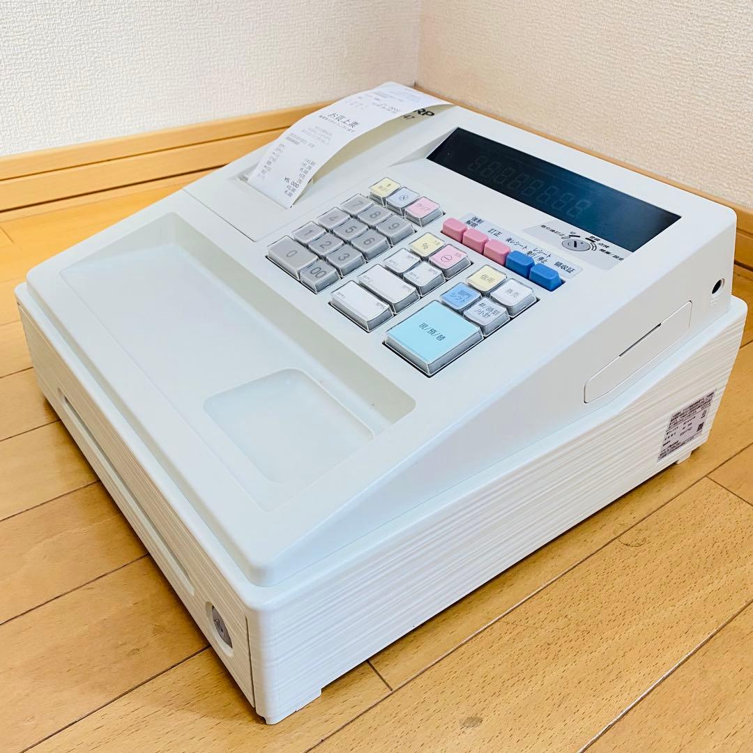 【美品】SHARP シャープ レジスター XE-A147 ホワイト 中古 現状品