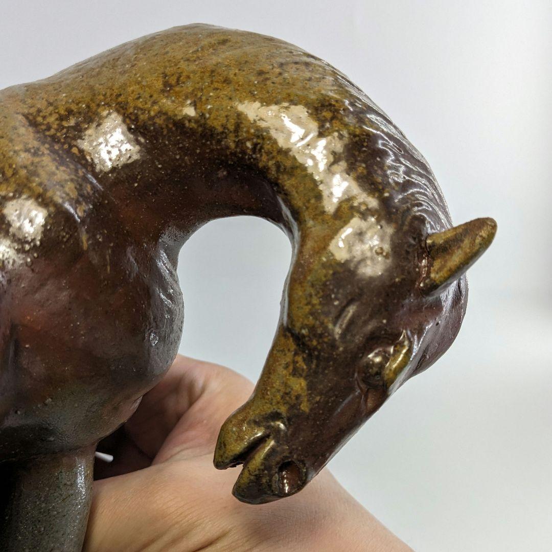 岡山県重要無形文化財 浦上善次 庚午 共箱共布栞 干支置物 馬 ウマ インテリア