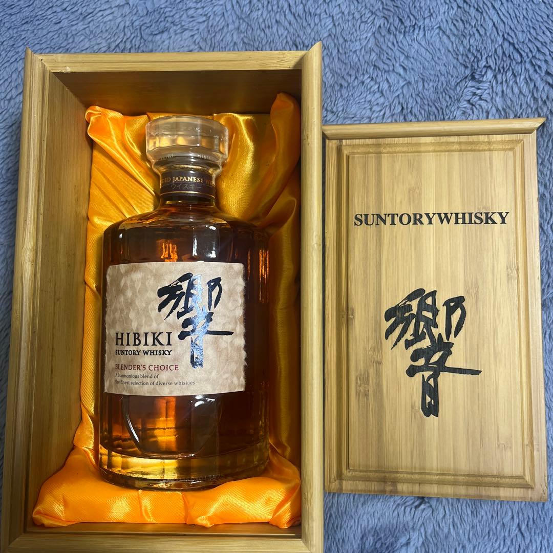 響　ブレンダーズチョイス　サントリー　ウィスキ　化粧木箱付