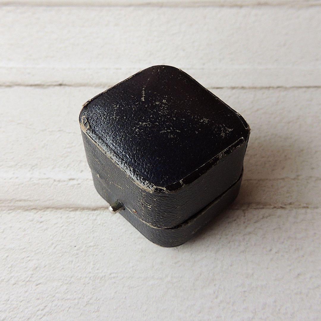 【アンティーク】ジュエリーケース 鮮やかパープル ベルベット リング用