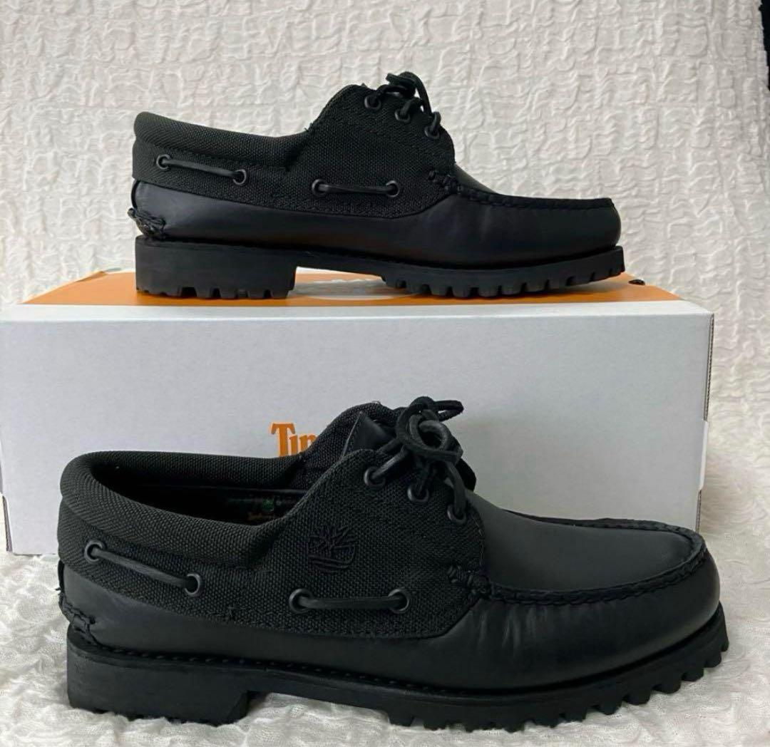 ティンバーランド スリーアイ ボートシューズ ブラック 26cm
