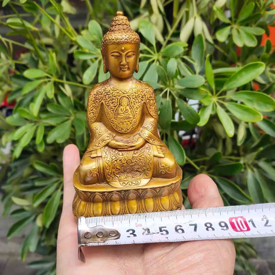 仏教美術 釈迦牟尼仏 仏像 銅製 現代工芸品 美術品 置物