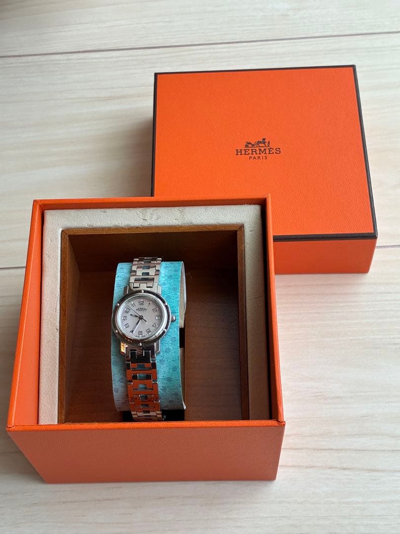 HERMES クリッパー　ナクレ ピンクシェル CL4.210 【電池交換済】