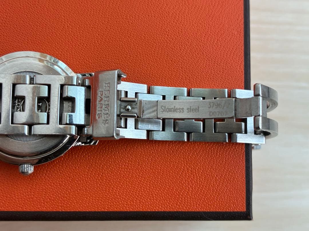 HERMES クリッパー　ナクレ ピンクシェル CL4.210 【電池交換済】