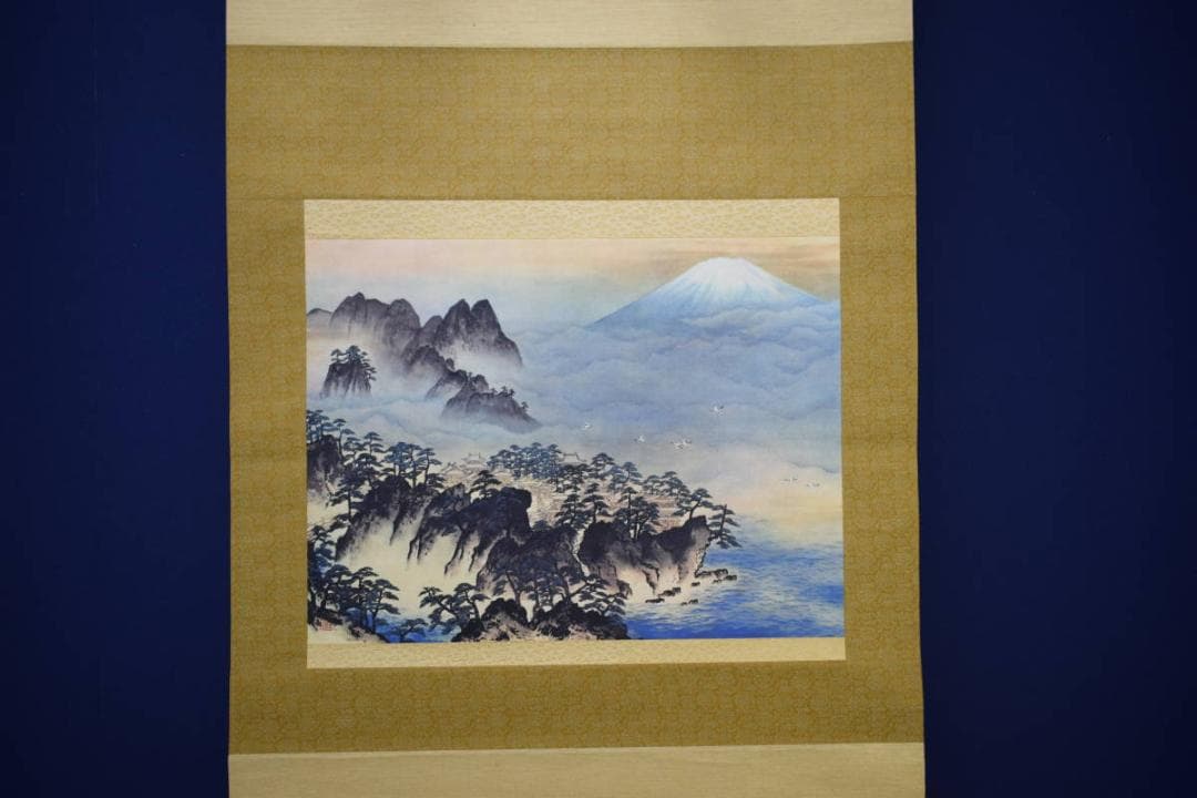 複製/横山大観/蓬莱山図/化粧箱付/布袋屋掛軸HG-258