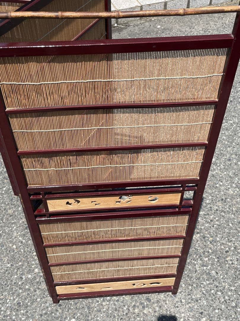 衝立　パーテーション　間仕切り　住まい　年代物　和風　家具　インテリア　和室