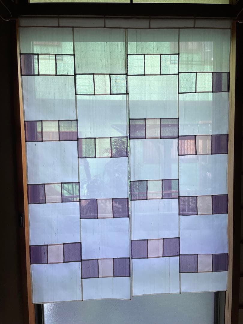 【韓国】暖簾、のれん、間仕切り、ポジャギ、オクサ、絹、ハンドメイド