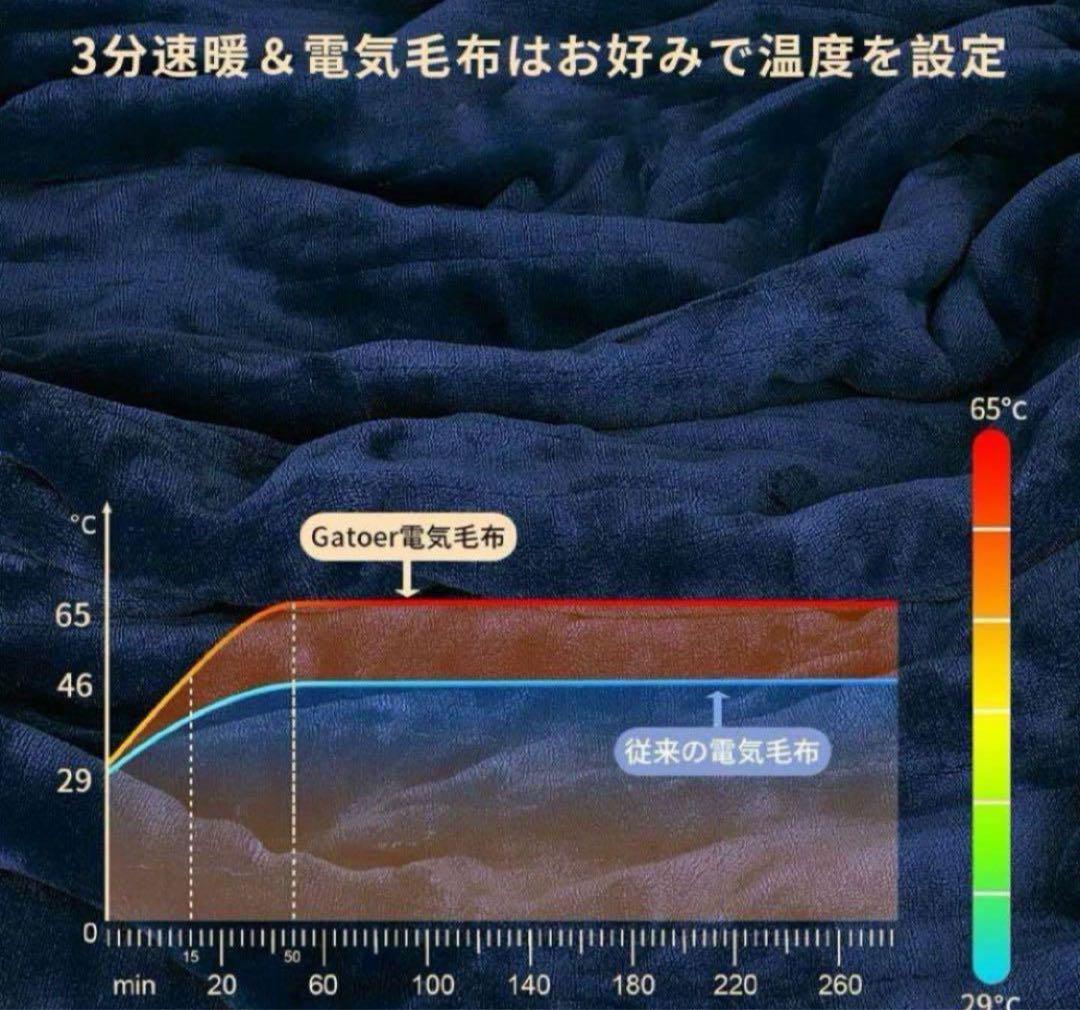 ❤️フランネル 電気毛布❤️ふわふわ 150×180 洗濯機可 極厚 掛け敷き兼