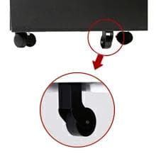 超人気！オフィスワゴン3段組立て不要 キャスター付き 鍵付き60cm（ホワイト）