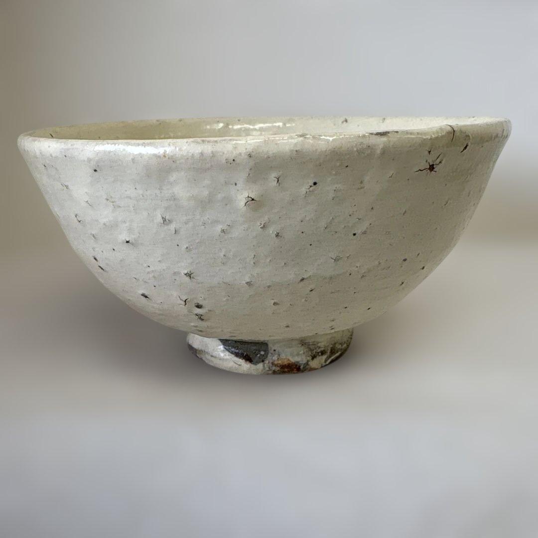 丹波焼　白かけ　石田陶春　茶盌