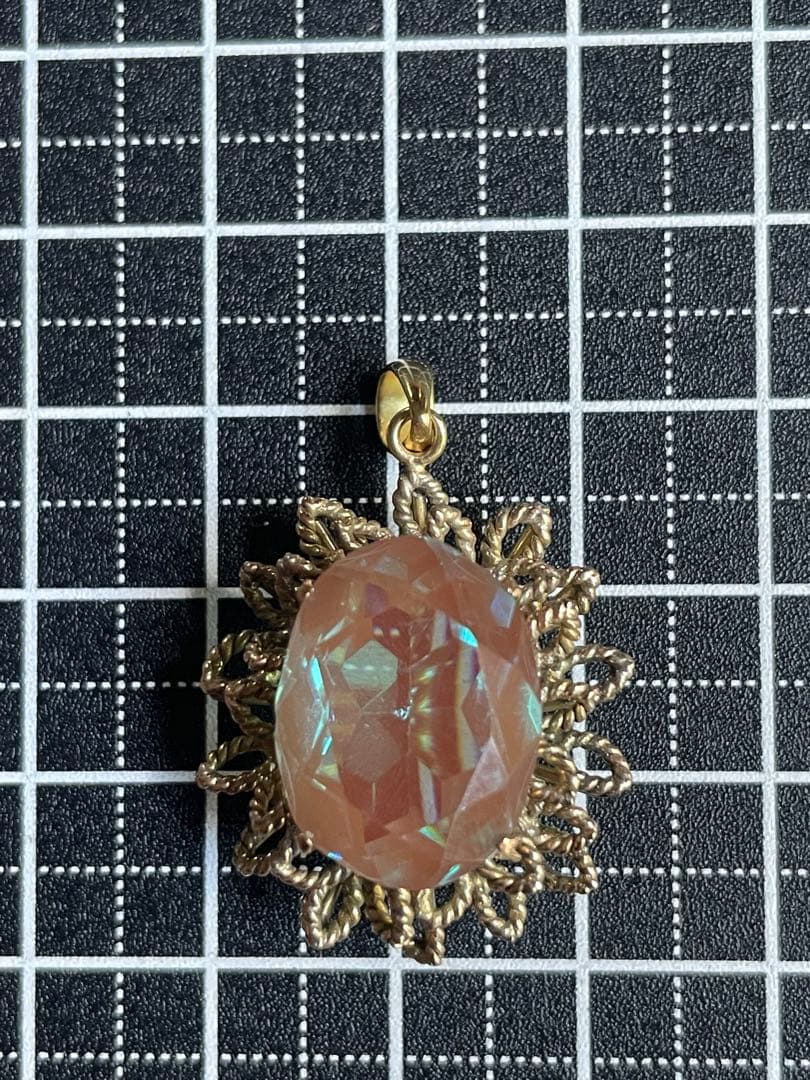 ⬇️【希少】アンティーク　大粒サフィレット　ペンダントトップ　ネックレス　リメイク