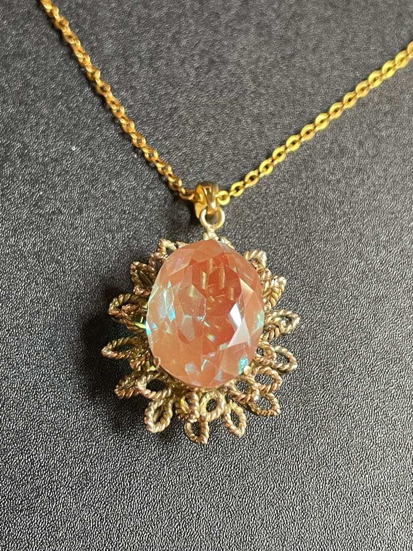 ⬇️【希少】アンティーク　大粒サフィレット　ペンダントトップ　ネックレス　リメイク