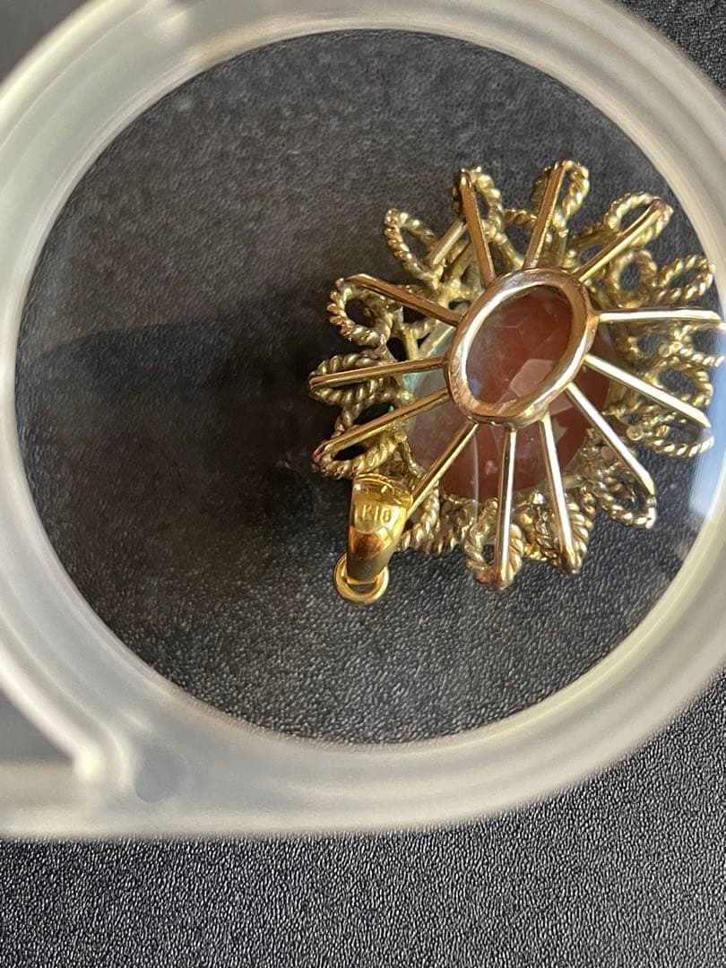 ⬇️【希少】アンティーク　大粒サフィレット　ペンダントトップ　ネックレス　リメイク