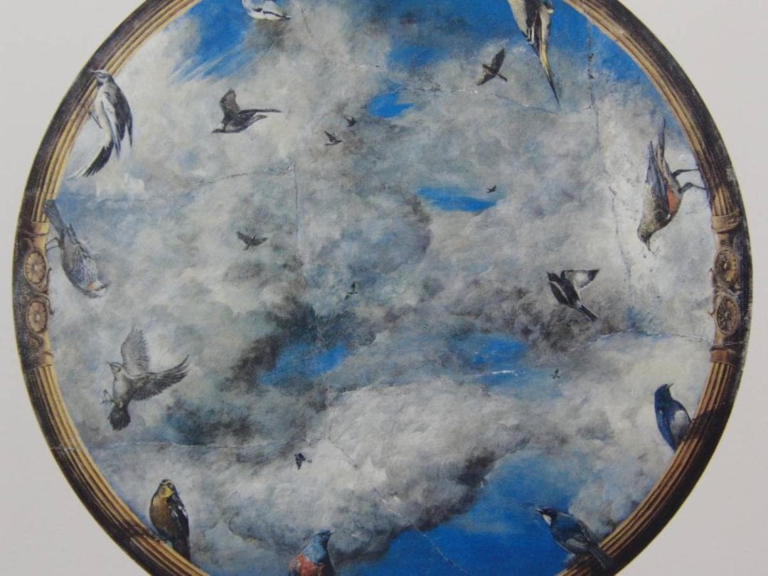 額賀加津己、碧空、希少な画集より、新品高級額・額装付、状態良好