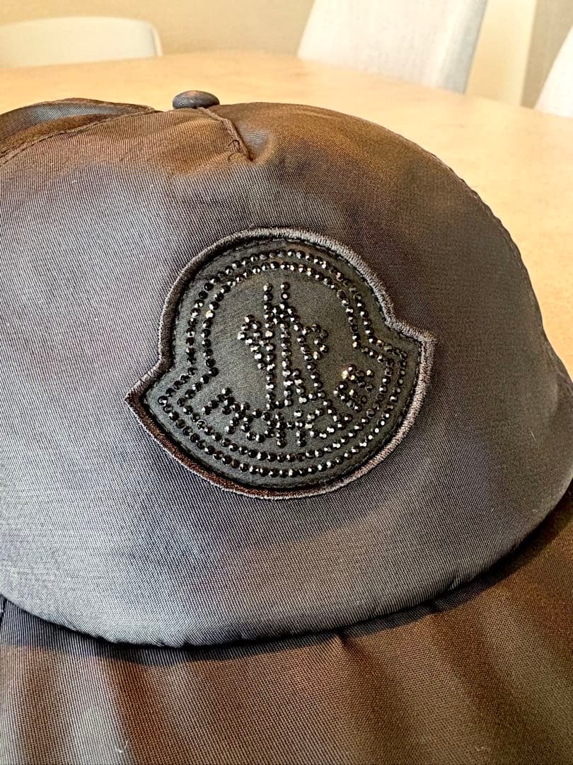 MONCLER モンクレール キャップ 黒 クリスタルロゴ 希少モデル