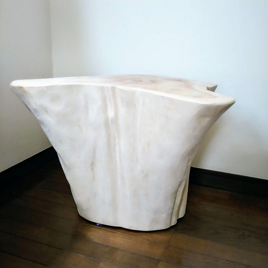 丸太スツール　丸太サイドテーブル　ヒノキ根元