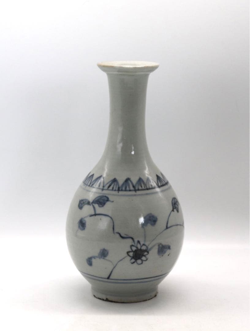 李朝　染付　瓶　送料込み0814