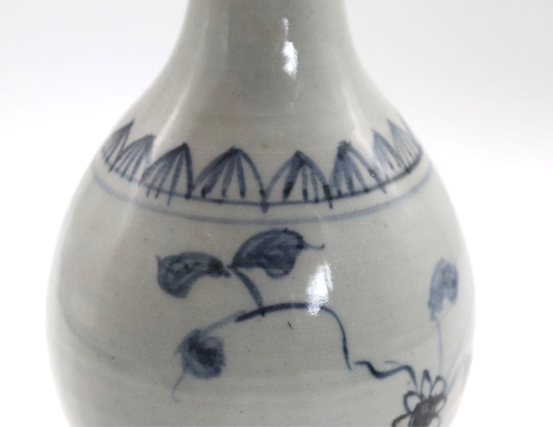 李朝　染付　瓶　送料込み0814