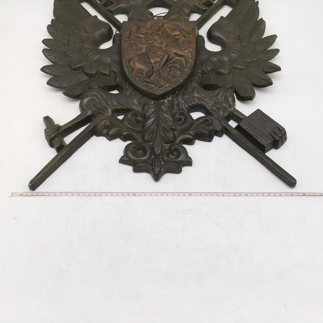 2793番 双頭鷲 レリーフ 50cm×60cm 大型 アンティーク