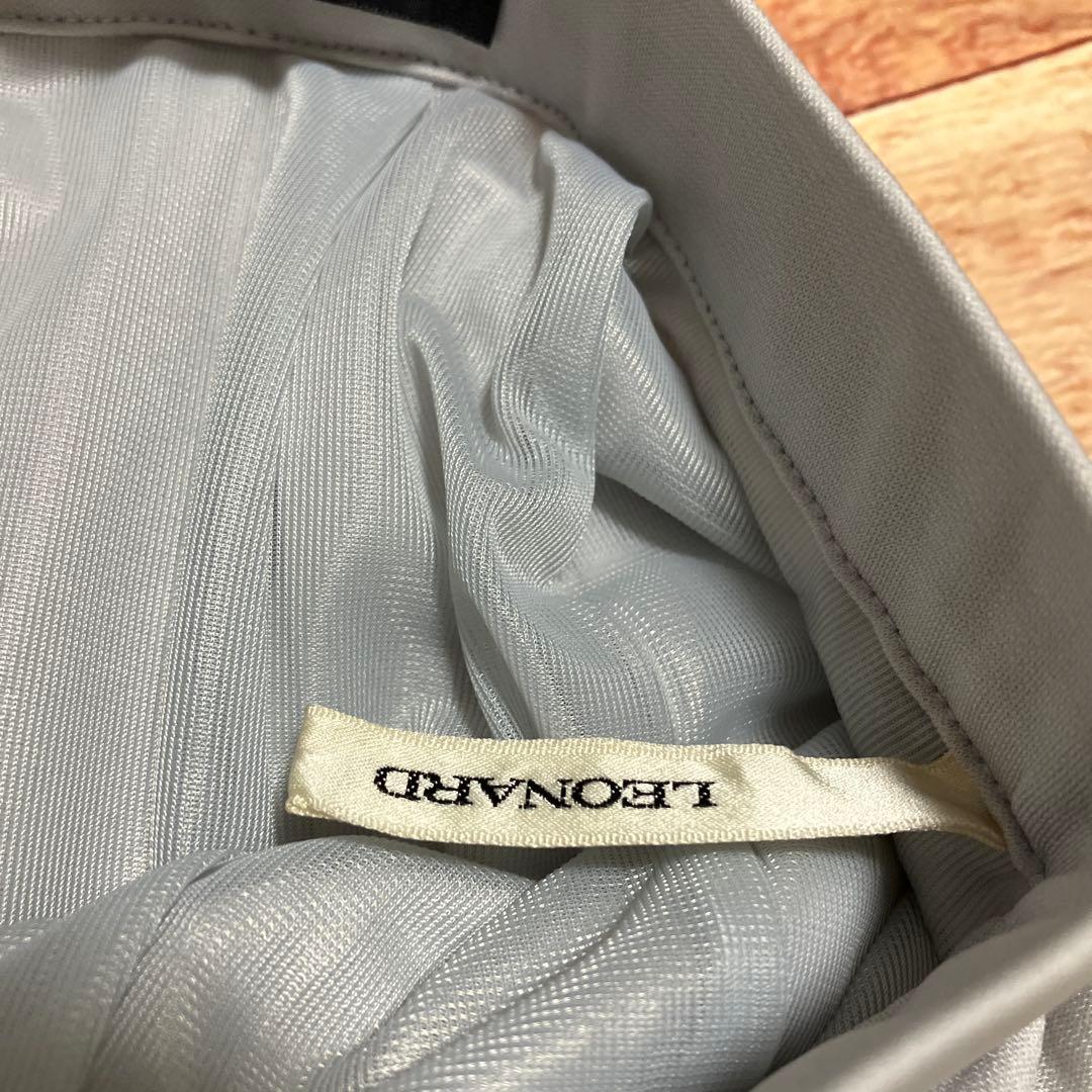 【極美品】LEONARD 上品グレー スカート シンプルで洗練された大人の美