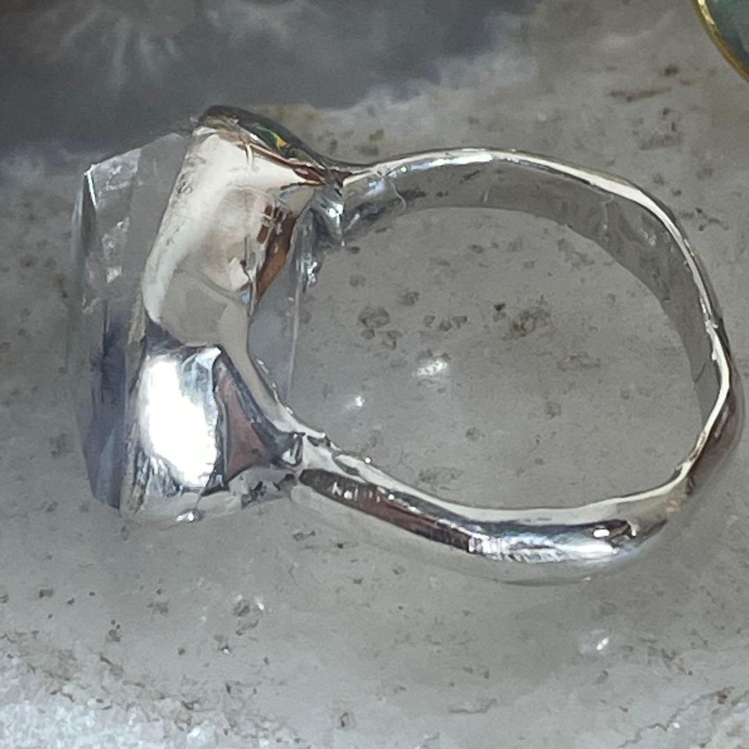 ハンドメイド　シルバー925 　シルバーリング デュモルチェライトインクォーツ